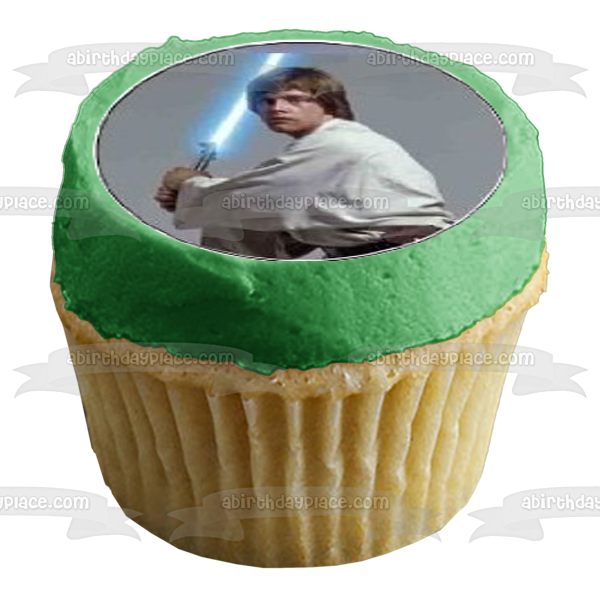 Star Wars Hans Solo Luke Skywalker Darth Vader and Yoda Edible Cupcake Topper Images ABPID05828