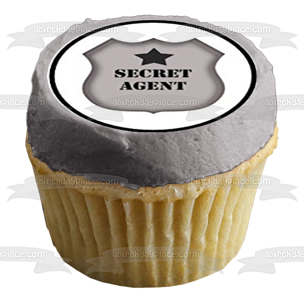 Private Investigator Secret Agent and Walkie Talkies Edible Cupcake Topper Images ABPID05936