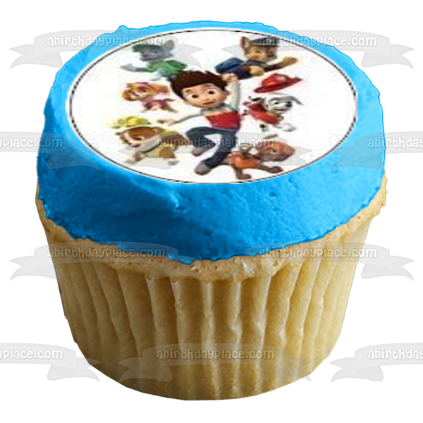 Paw Patrol Chase Everest Tracker Skye Zuma Marshall Rocky and Ryder Edible Cupcake Topper Images ABPID05857