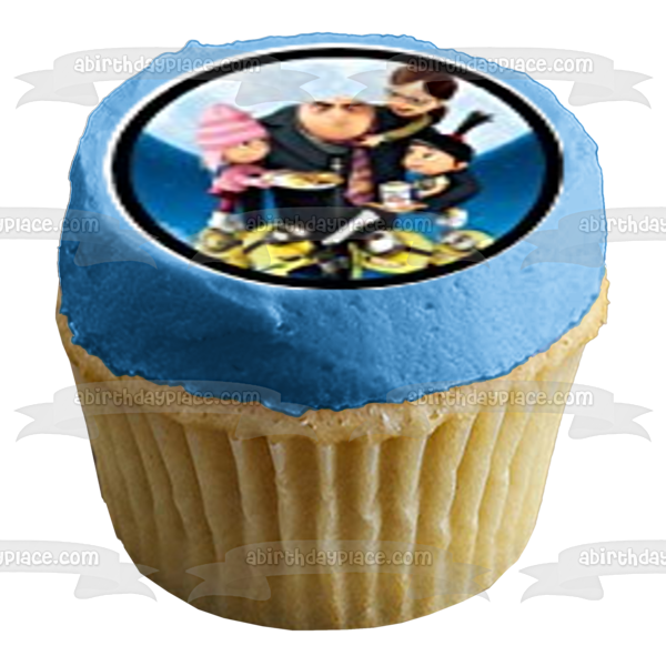 Despicable Me Minions Gru Agnes Margo Edith Stuart y Bob Imágenes comestibles para cupcakes ABPID05880 