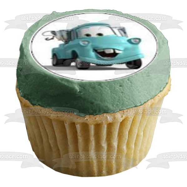 Cars Mater Sir Tow Mater Fillmore y Lightening McQueen Imágenes comestibles para cupcakes ABPID05895 