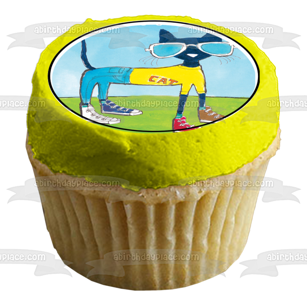 Pete the Cat and Grumpy Toad Edible Cupcake Topper Images ABPID06135