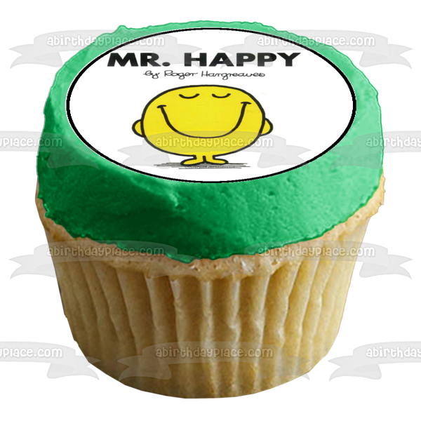 Mr. Men Little Miss Curious Little Miss Giggles Little Miss Tiny and Mr. Bump Edible Cupcake Topper Images ABPID06581