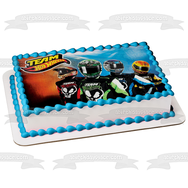 Team Hot Wheels Brandon Gage Rhett and Wyatt Edible Cake Topper Image ABPID06249