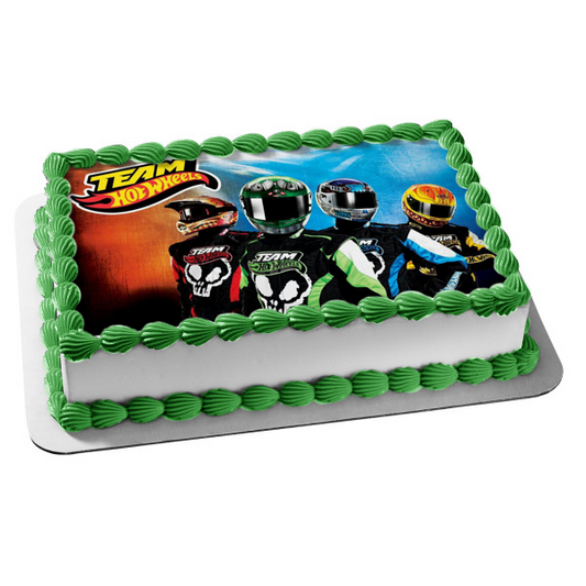 Team Hot Wheels Brandon Gage Rhett Wyatt Edible Cake Topper Image ABPID06249