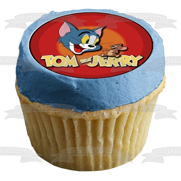 Imágenes de decoración comestible para cupcakes con escenas variadas de Tom y Jerry Tales ABPID06590 