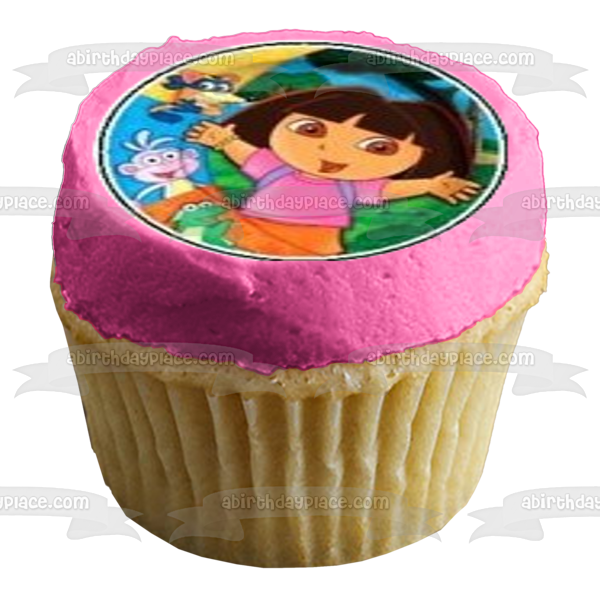 Dora la Exploradora Botas Swiper Mochila y Gorros de Fiesta Imágenes comestibles para cupcakes ABPID06246 