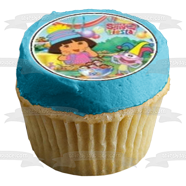 Dora la Exploradora Botas Swiper Mochila y Gorros de Fiesta Imágenes comestibles para cupcakes ABPID06246 