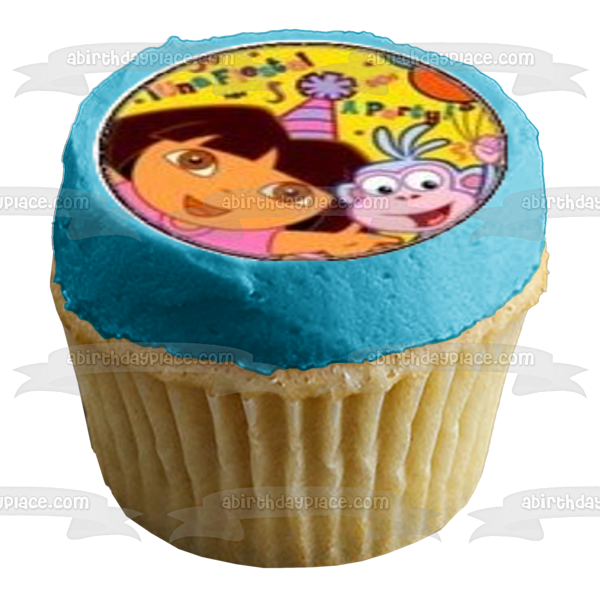 Dora la Exploradora Botas Swiper Mochila y Gorros de Fiesta Imágenes comestibles para cupcakes ABPID06246 