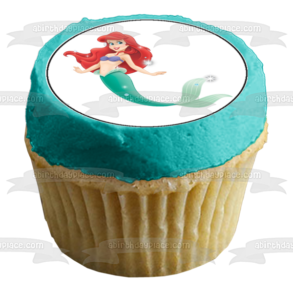 La Sirenita Ariel Flounder Rey Tritón y Sebastián Imágenes comestibles para cupcakes ABPID06610 