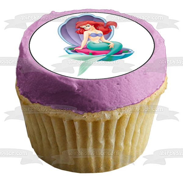 La Sirenita Ariel Flounder Rey Tritón y Sebastián Imágenes comestibles para cupcakes ABPID06610 