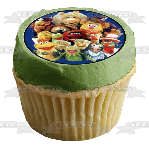 Muppets Kermit Miss Piggy Gonzo Animal and  Fozzy Edible Cupcake Topper Images ABPID06248