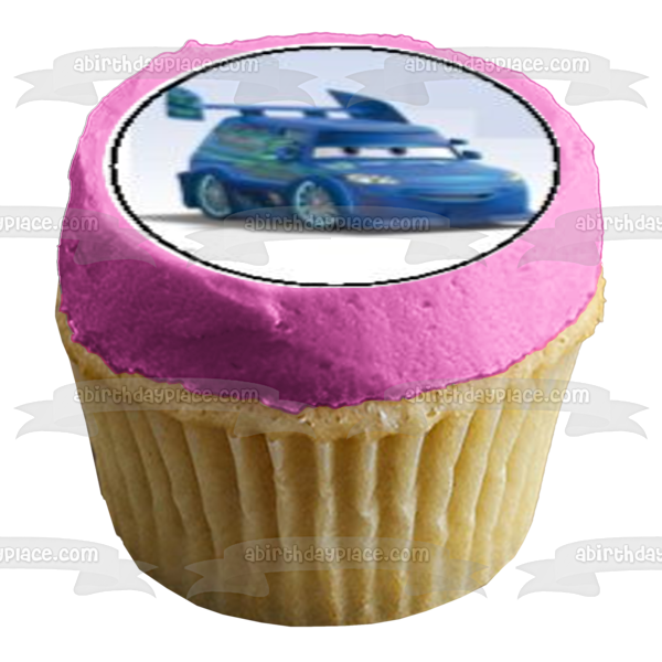 Cars 2 Lightening McQueen Sally Carrera Mater and Holly Shiftwell Edible Cupcake Topper Images ABPID06657