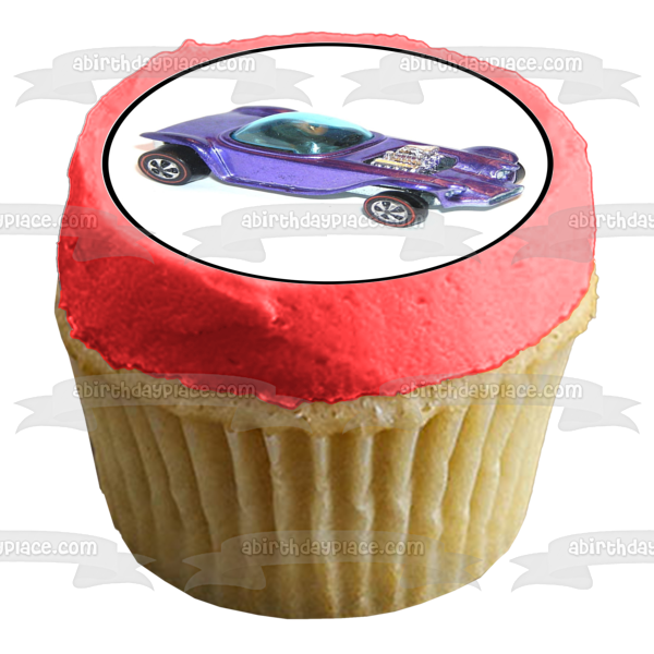 Imágenes de decoración comestible para cupcakes de Muscle Cars, verde, amarillo, azul y blanco, ABPID06375 