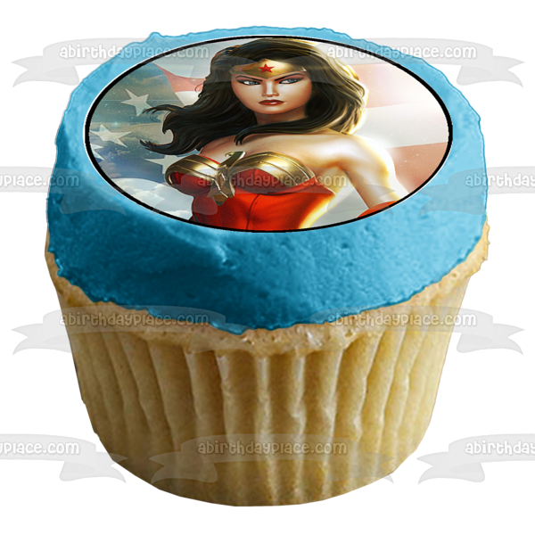 Wonder Woman Assorted Pictures Lifelike and Cartoon Edible Cupcake Topper Images ABPID06658