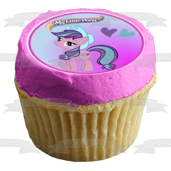 Imágenes comestibles para decoración de cupcakes de My Little Pony Rarity Fluttershy Rainbow Dash y Pinkie Pie ABPID06398 