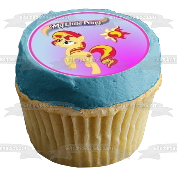 Imágenes comestibles para decoración de cupcakes de My Little Pony Rarity Fluttershy Rainbow Dash y Pinkie Pie ABPID06398 