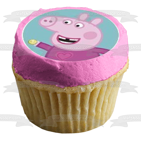 Peppa Pig Momia Papá George Volando y enlodándose Imágenes comestibles para cupcakes ABPID06453 