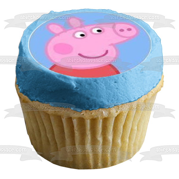 Peppa Pig Momia Papá George Volando y enlodándose Imágenes comestibles para cupcakes ABPID06453 