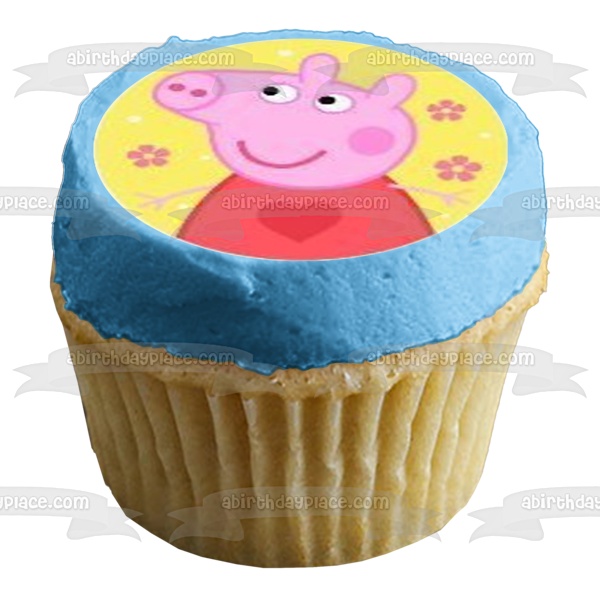 Peppa Pig Momia Papá George Volando y enlodándose Imágenes comestibles para cupcakes ABPID06453 