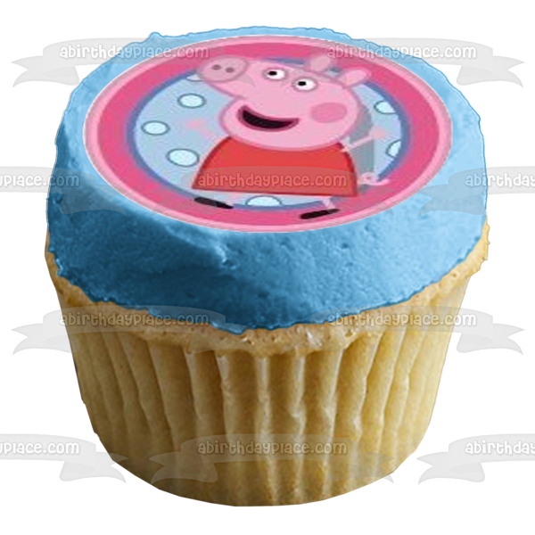 Peppa Pig Momia Papá George Volando y enlodándose Imágenes comestibles para cupcakes ABPID06453 