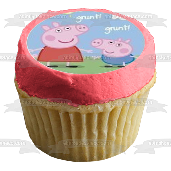 Peppa Pig Momia Papá George Volando y enlodándose Imágenes comestibles para cupcakes ABPID06453 