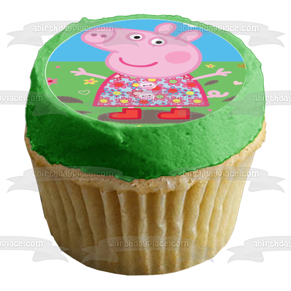 Peppa Pig Momia Papá George Volando y enlodándose Imágenes comestibles para cupcakes ABPID06453 