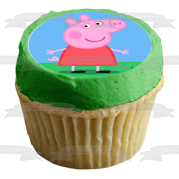 Peppa Pig Momia Papá George Volando y enlodándose Imágenes comestibles para cupcakes ABPID06453 