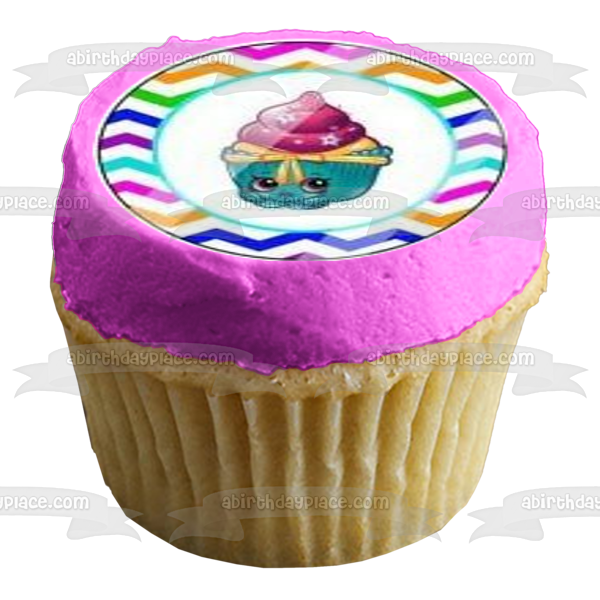 Shopkins Apple Blossom Cupcake Princess Buttercup Rainbow Bite and Sweet Pea Edible Cupcake Topper Images ABPID06473