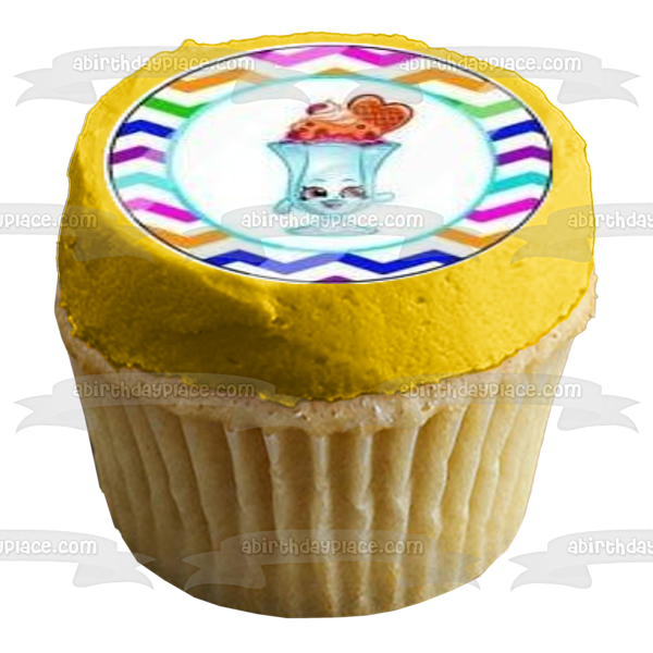 Shopkins Apple Blossom Cupcake Princess Buttercup Rainbow Bite and Sweet Pea Edible Cupcake Topper Images ABPID06473