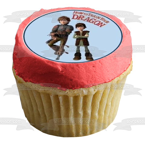 How to Train Your Dragon Fishlegs Hiccup Astrid and Toothless Edible Cupcake Topper Images ABPID06689