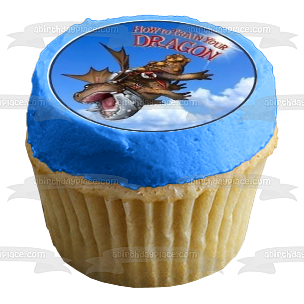 How to Train Your Dragon Fishlegs Hiccup Astrid and Toothless Edible Cupcake Topper Images ABPID06689