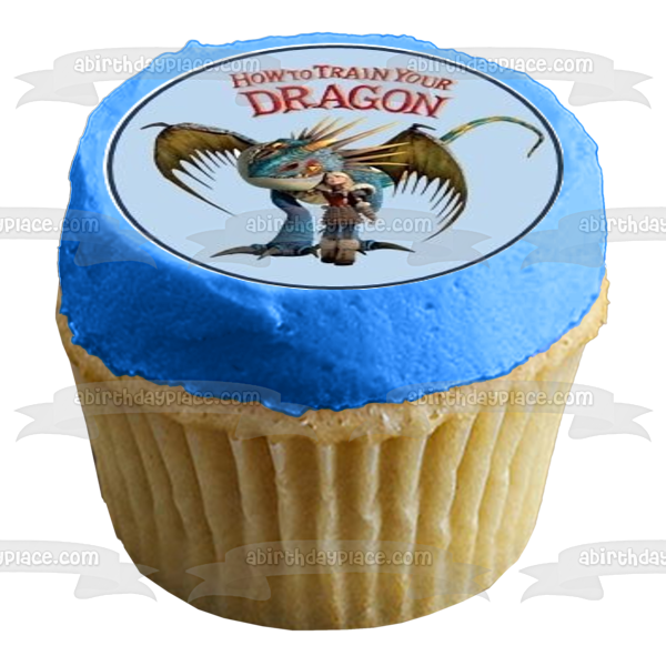 How to Train Your Dragon Fishlegs Hiccup Astrid and Toothless Edible Cupcake Topper Images ABPID06689