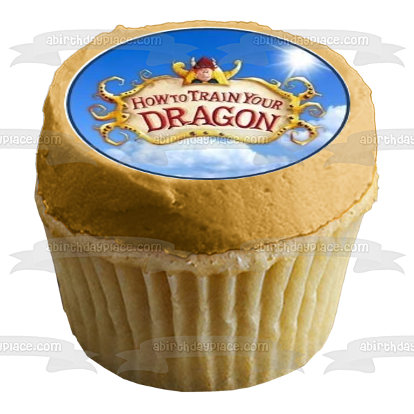 How to Train Your Dragon Fishlegs Hiccup Astrid and Toothless Edible Cupcake Topper Images ABPID06689