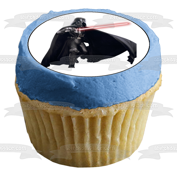 Logotipo de Star Wars Darth Vader Sable de luz y Storm Troopers Imágenes comestibles para cupcakes ABPID06773 