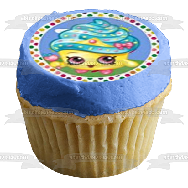 Shopkins D'Lish Donut Cupcake Queen and Twinky Winks Edible Cupcake Topper Images ABPID06777