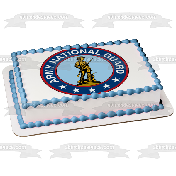 Imagen comestible para tarta con sello de la Guardia Nacional del Ejército de los Estados Unidos ABPID06259 