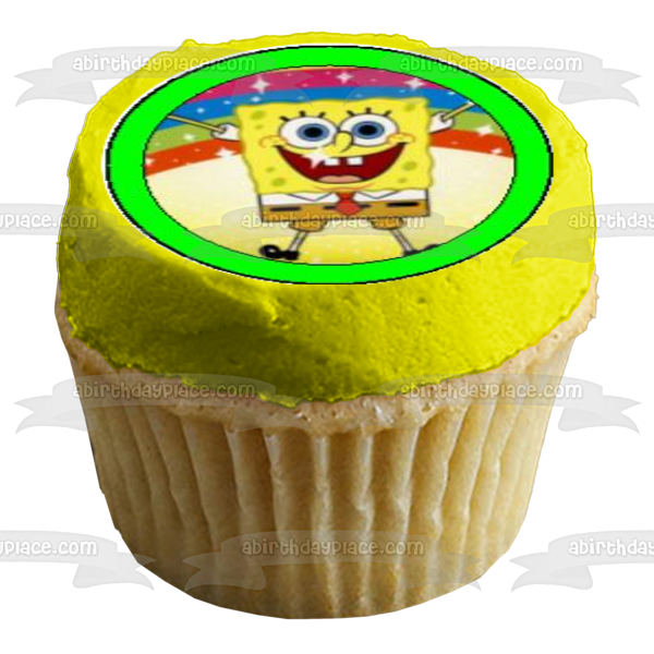 Imágenes de decoración comestible para cupcakes de Bob Esponja y Patricio en parte inferior del bikini ABPID06839 