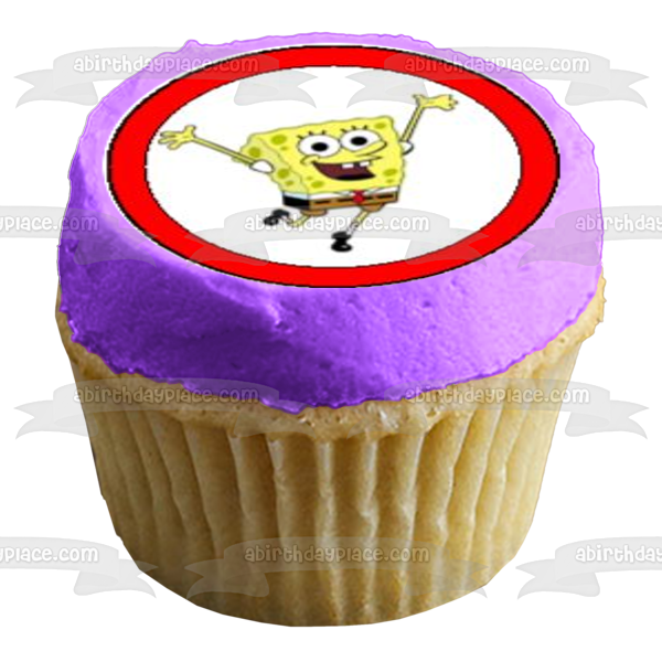 Imágenes de decoración comestible para cupcakes de Bob Esponja y Patricio en parte inferior del bikini ABPID06839 