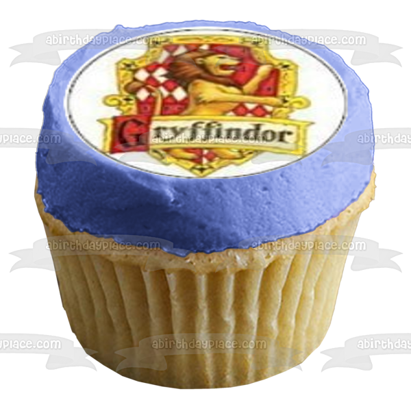 Harry Potter Escudos de Hogwarts Gryffindor Hufflepuff Emblema de Hogwarts Ravenclaw y Slytherin Imágenes comestibles para cupcakes ABPID07527 