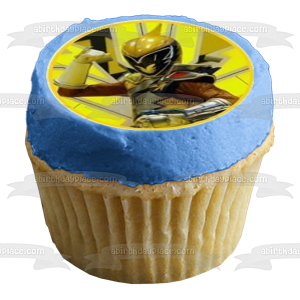 Power Rangers Dino Charge Logo Red Ranger Tyler Black Ranger Chase Blue Ranger Koda Pink Ranger Shelby Gold Ranger Sir Ivan Green Ranger Riley y Purple Ranger Kendall Imágenes comestibles para cupcakes ABPID07539