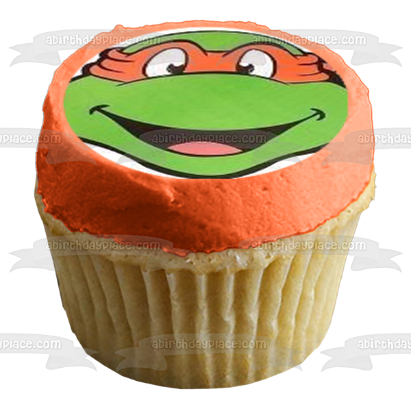 Teenage Mutant Ninja Turtles Donatello Michaelangelo Leonardo and Raphael Tmnt Edible Cupcake Topper Images ABPID07542