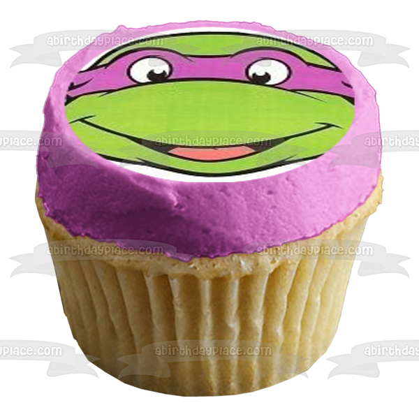 Teenage Mutant Ninja Turtles Donatello Michaelangelo Leonardo and Raphael Tmnt Edible Cupcake Topper Images ABPID07542