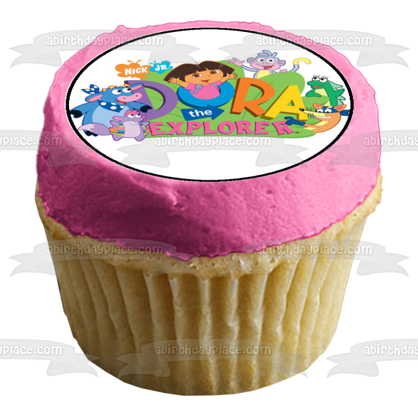 Dora the Explorer Boots Swiper Backpack and Tico Edible Cupcake Topper Images ABPID07180