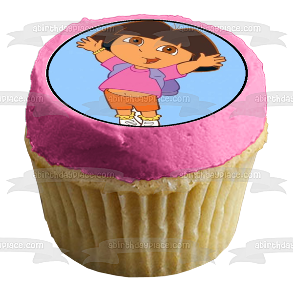 Dora the Explorer Boots Swiper Backpack and Tico Edible Cupcake Topper Images ABPID07180