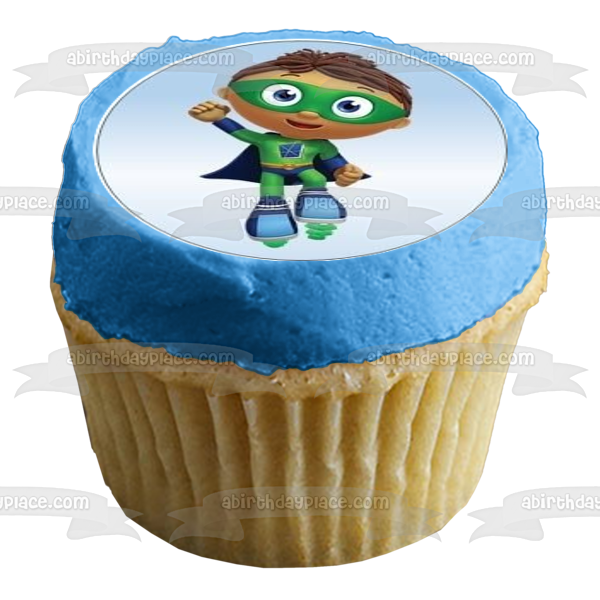 Super Why Feliz cumpleaños pastel piñata Whyatt cerdo y princesa guisante comestible Cupcake Topper imágenes ABPID07671 