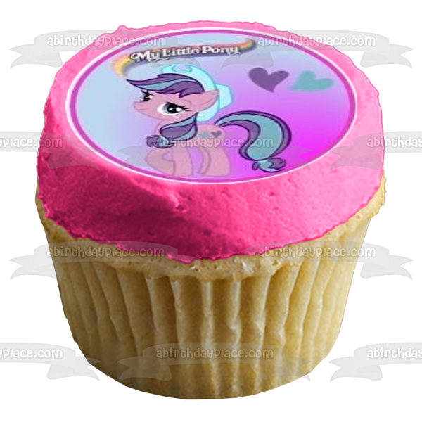 My Little Pony Equestria Girls Rainbow Dash Fluttershy Pinkie Pie Twilight Sparkle Rarity and Applejack Edible Cupcake Topper Images ABPID07926