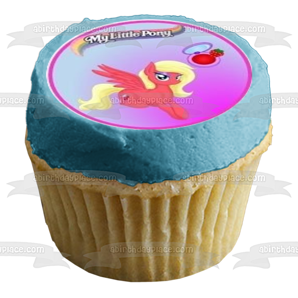 My Little Pony Equestria Girls Rainbow Dash Fluttershy Pinkie Pie Twilight Sparkle Rarity and Applejack Edible Cupcake Topper Images ABPID07926