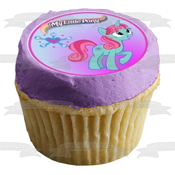 My Little Pony Equestria Girls Rainbow Dash Fluttershy Pinkie Pie Twilight Sparkle Rarity and Applejack Edible Cupcake Topper Images ABPID07926