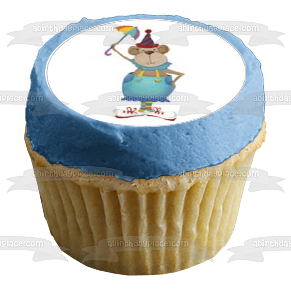 Circus Show Jumping Lion Juggling Elephant Cheerleader Bear Edible Cupcake Topper Images ABPID08303